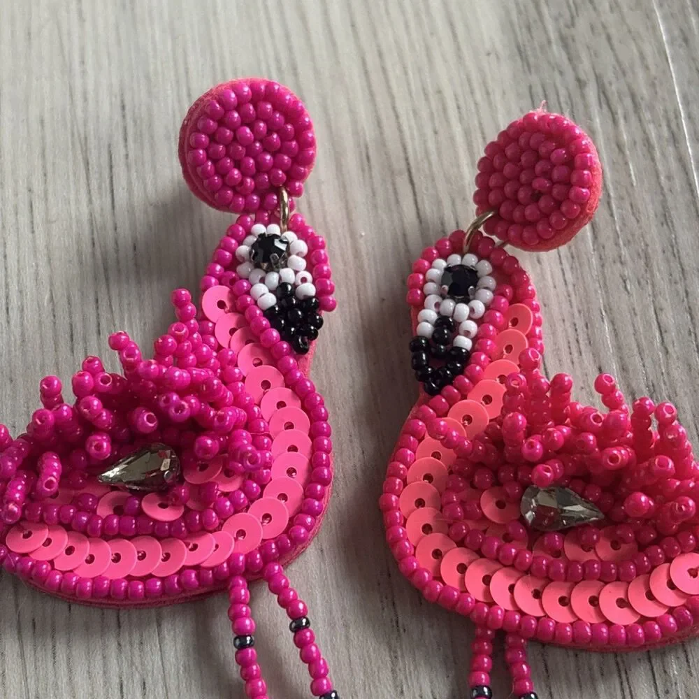 Flamingo Laou Headband Earring Set Hawaiian Tropical One Size